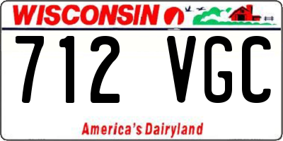 WI license plate 712VGC