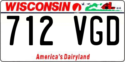 WI license plate 712VGD