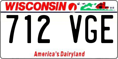 WI license plate 712VGE