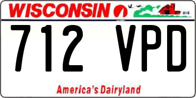 WI license plate 712VPD