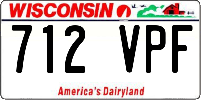 WI license plate 712VPF