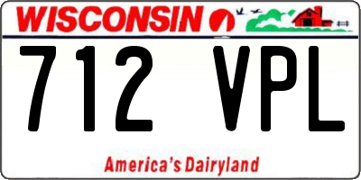 WI license plate 712VPL