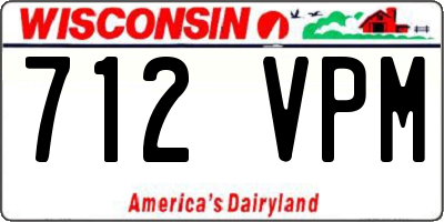 WI license plate 712VPM