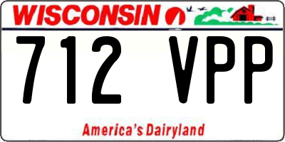 WI license plate 712VPP