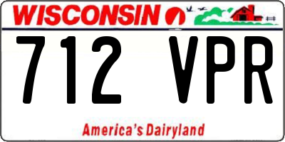 WI license plate 712VPR