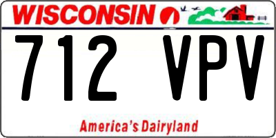 WI license plate 712VPV