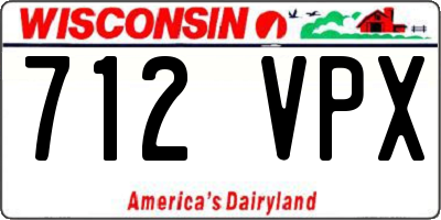 WI license plate 712VPX