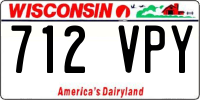 WI license plate 712VPY