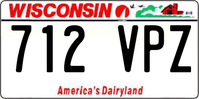 WI license plate 712VPZ