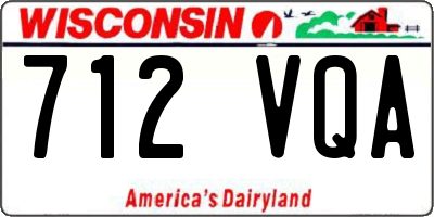 WI license plate 712VQA