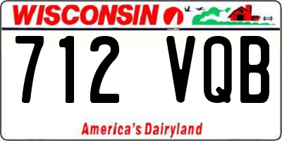 WI license plate 712VQB