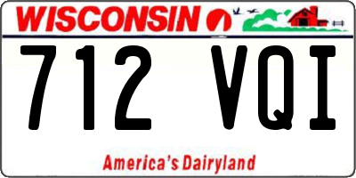 WI license plate 712VQI