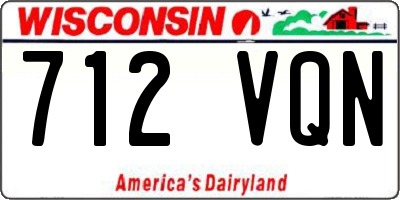 WI license plate 712VQN
