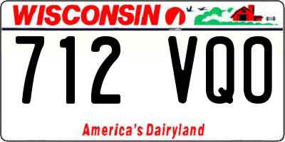 WI license plate 712VQO
