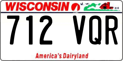 WI license plate 712VQR