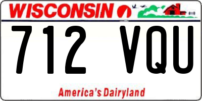 WI license plate 712VQU