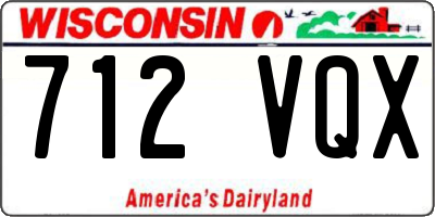 WI license plate 712VQX