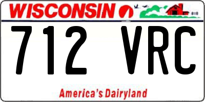 WI license plate 712VRC