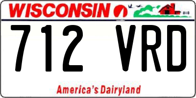 WI license plate 712VRD