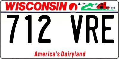 WI license plate 712VRE