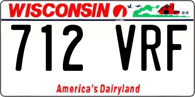 WI license plate 712VRF