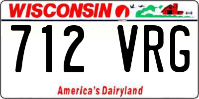 WI license plate 712VRG