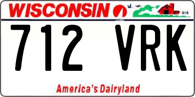 WI license plate 712VRK