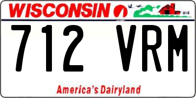 WI license plate 712VRM