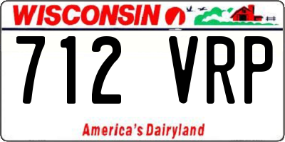 WI license plate 712VRP