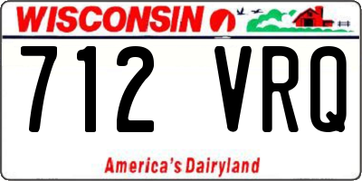 WI license plate 712VRQ