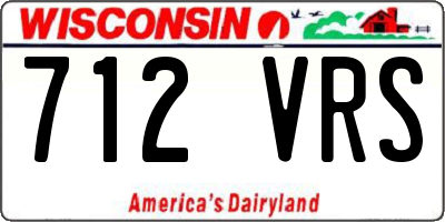 WI license plate 712VRS