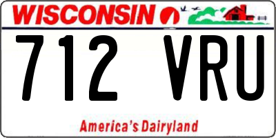 WI license plate 712VRU