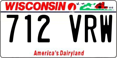 WI license plate 712VRW