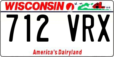 WI license plate 712VRX