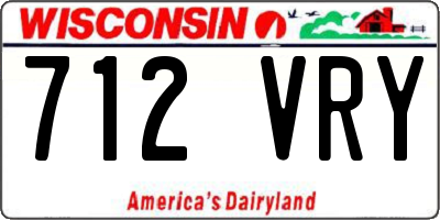 WI license plate 712VRY