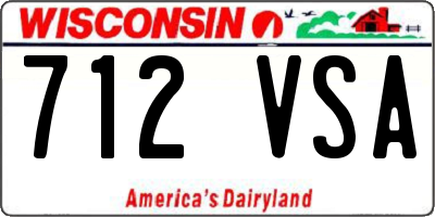 WI license plate 712VSA