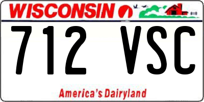 WI license plate 712VSC