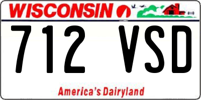 WI license plate 712VSD