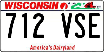 WI license plate 712VSE