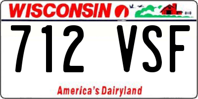 WI license plate 712VSF