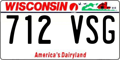 WI license plate 712VSG