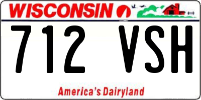 WI license plate 712VSH