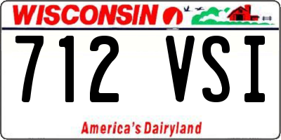WI license plate 712VSI