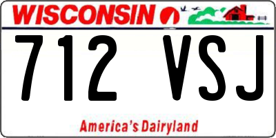 WI license plate 712VSJ