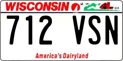 WI license plate 712VSN