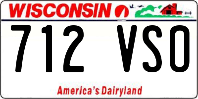 WI license plate 712VSO