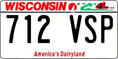 WI license plate 712VSP