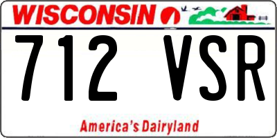 WI license plate 712VSR