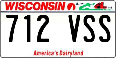 WI license plate 712VSS
