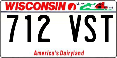 WI license plate 712VST